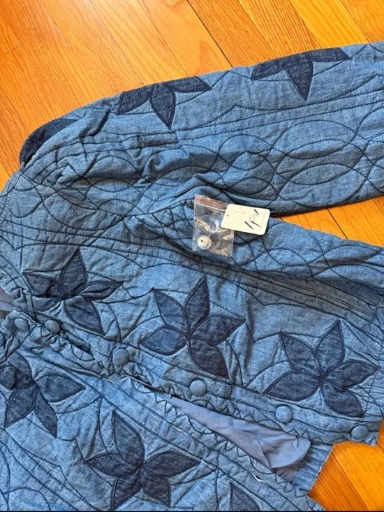 New Free People Quinn Quilted Jacket Size L - Picture 6 of 7